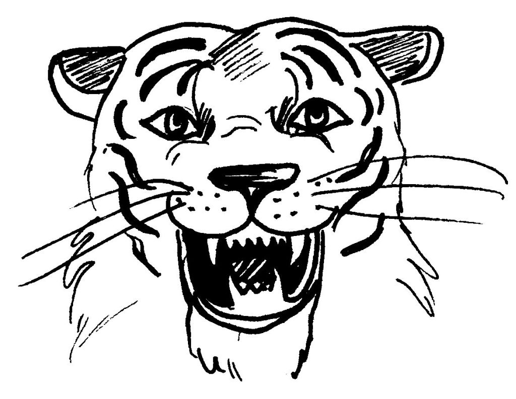 着色页: 老虎 (动物) #13716 - 免费可打印着色页