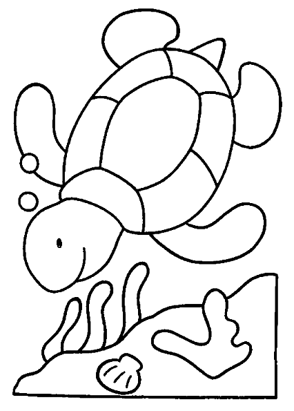 着色页: 龟 (动物) #13415 - 免费可打印着色页