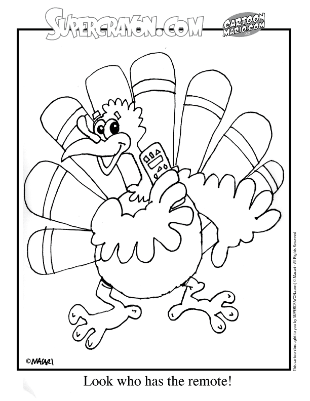 着色页: 火鸡 (动物) #5312 - 免费可打印着色页