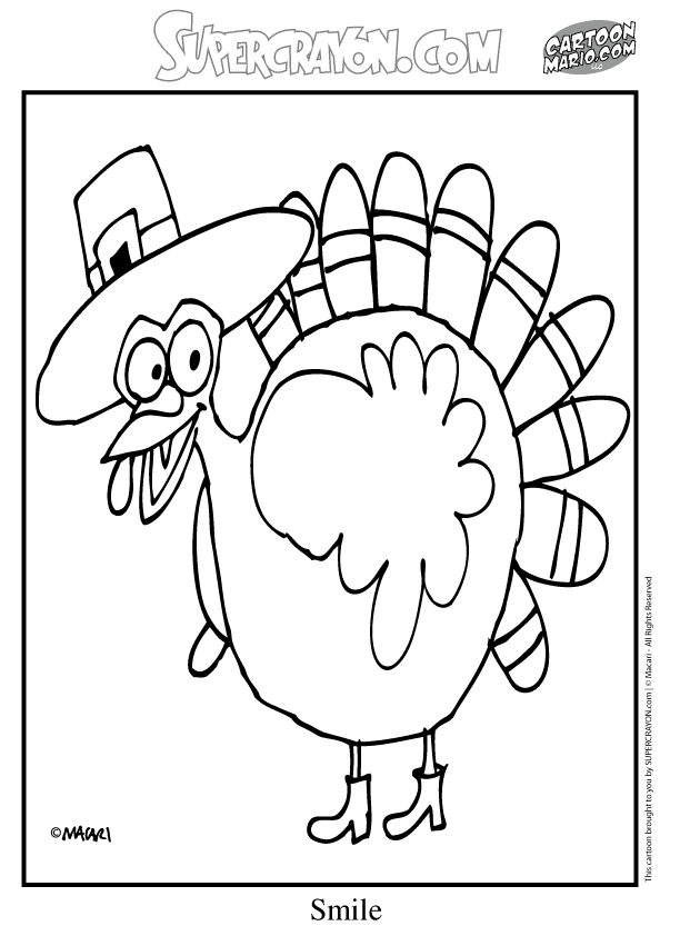 着色页: 火鸡 (动物) #5337 - 免费可打印着色页