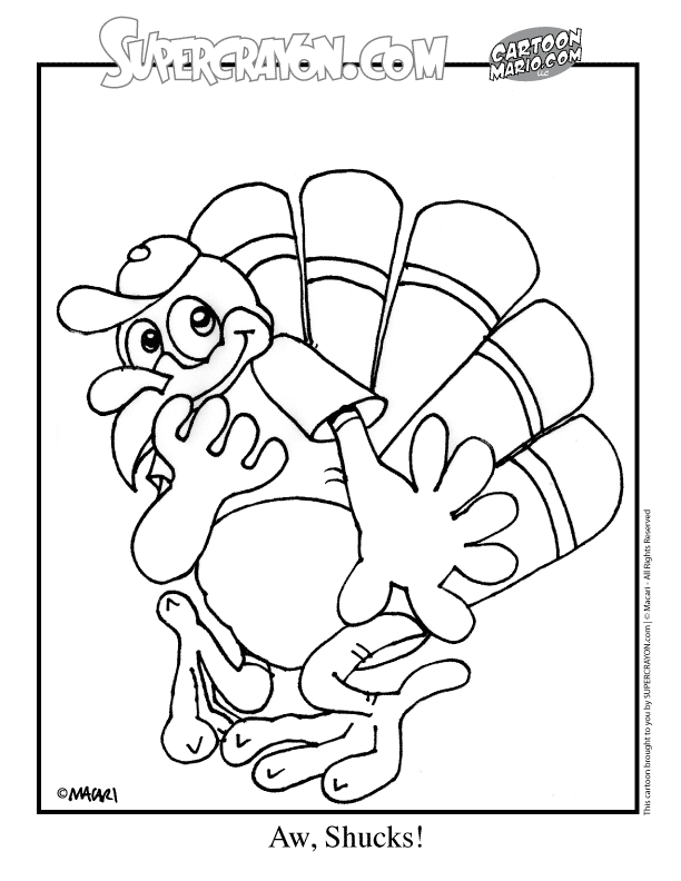 着色页: 火鸡 (动物) #5346 - 免费可打印着色页