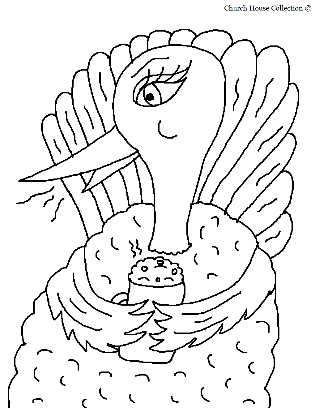 着色页: 火鸡 (动物) #5347 - 免费可打印着色页
