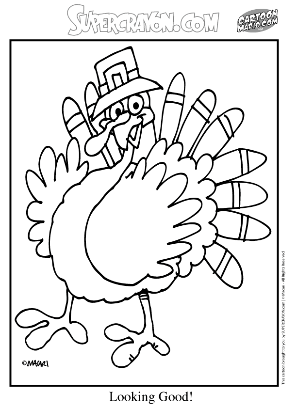 着色页: 火鸡 (动物) #5349 - 免费可打印着色页