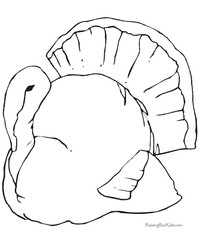 着色页: 火鸡 (动物) #5445 - 免费可打印着色页