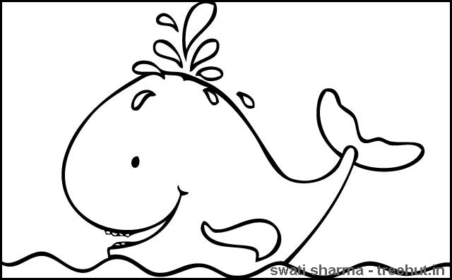着色页: 鲸 (动物) #897 - 免费可打印着色页