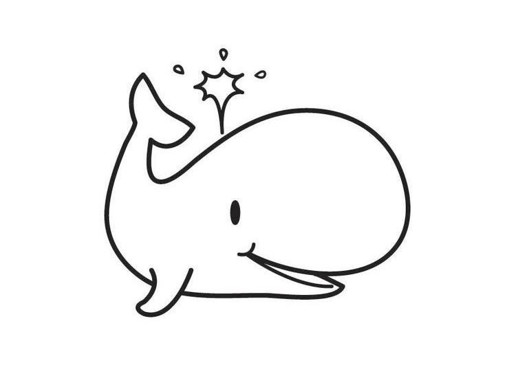 着色页: 鲸 (动物) #918 - 免费可打印着色页