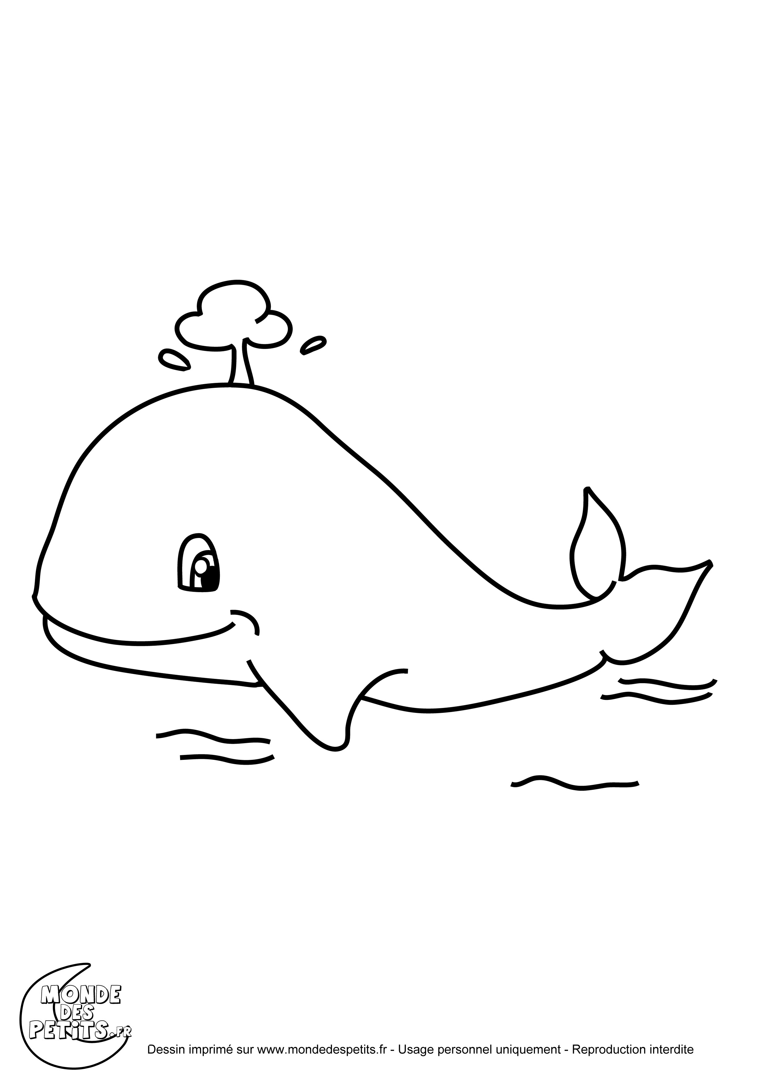 着色页: 鲸 (动物) #942 - 免费可打印着色页