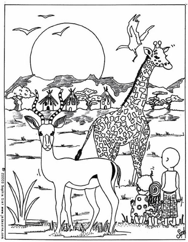 着色页: 野生/丛林动物 (动物) #21305 - 免费可打印着色页
