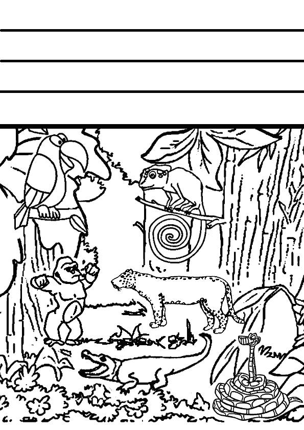 着色页: 野生/丛林动物 (动物) #21322 - 免费可打印着色页