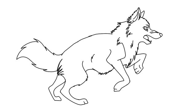 着色页: 狼 (动物) #10472 - 免费可打印着色页