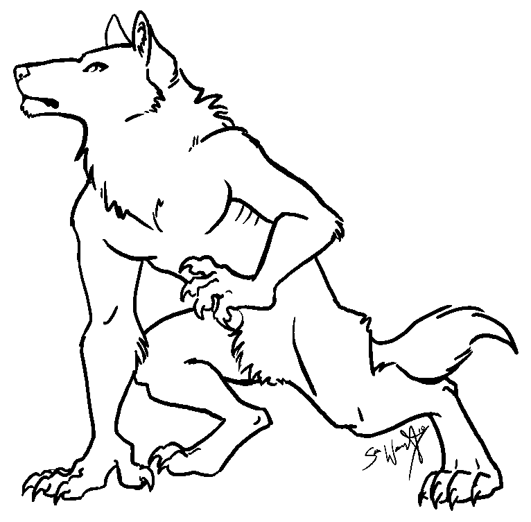 着色页: 狼 (动物) #10570 - 免费可打印着色页