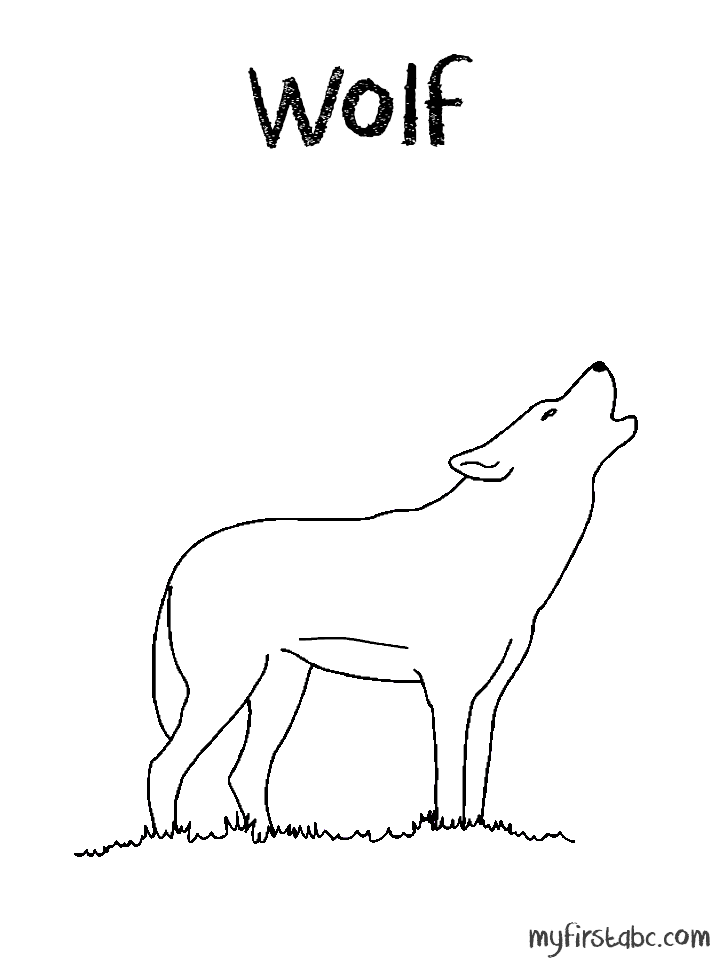 着色页: 狼 (动物) #10571 - 免费可打印着色页
