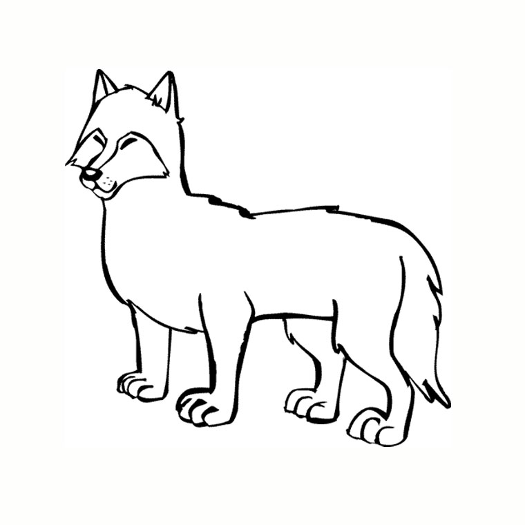 着色页: 狼 (动物) #10594 - 免费可打印着色页