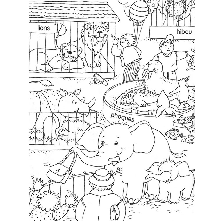 着色页: 动物园 (动物) #12638 - 免费可打印着色页