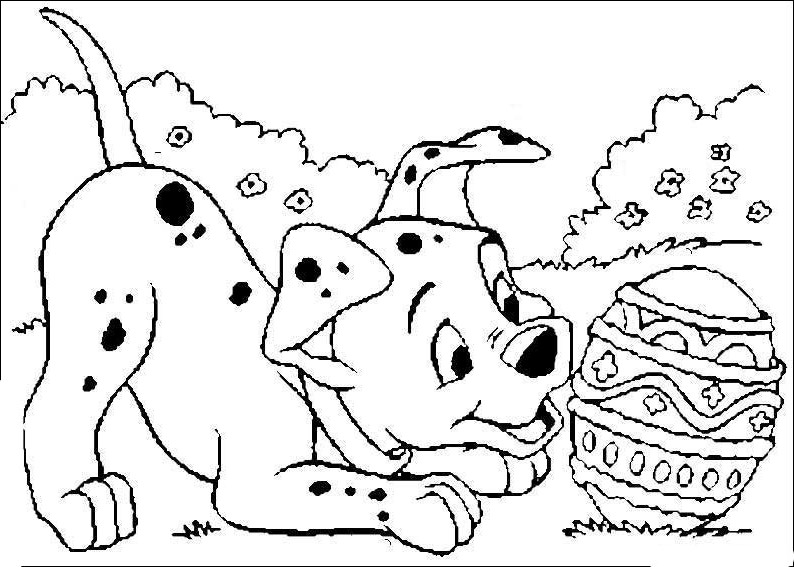 着色页: 101 斑点狗 (动画电影) #129196 - 免费可打印着色页