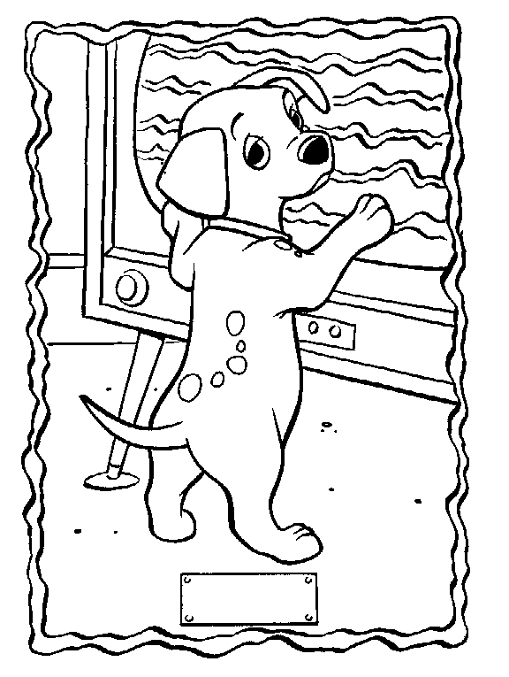 着色页: 101 斑点狗 (动画电影) #129294 - 免费可打印着色页