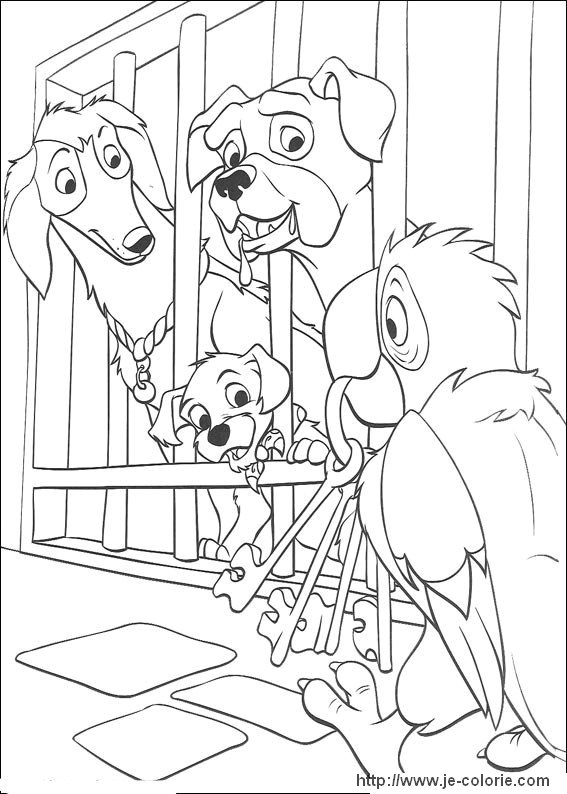 着色页: 101 斑点狗 (动画电影) #129301 - 免费可打印着色页