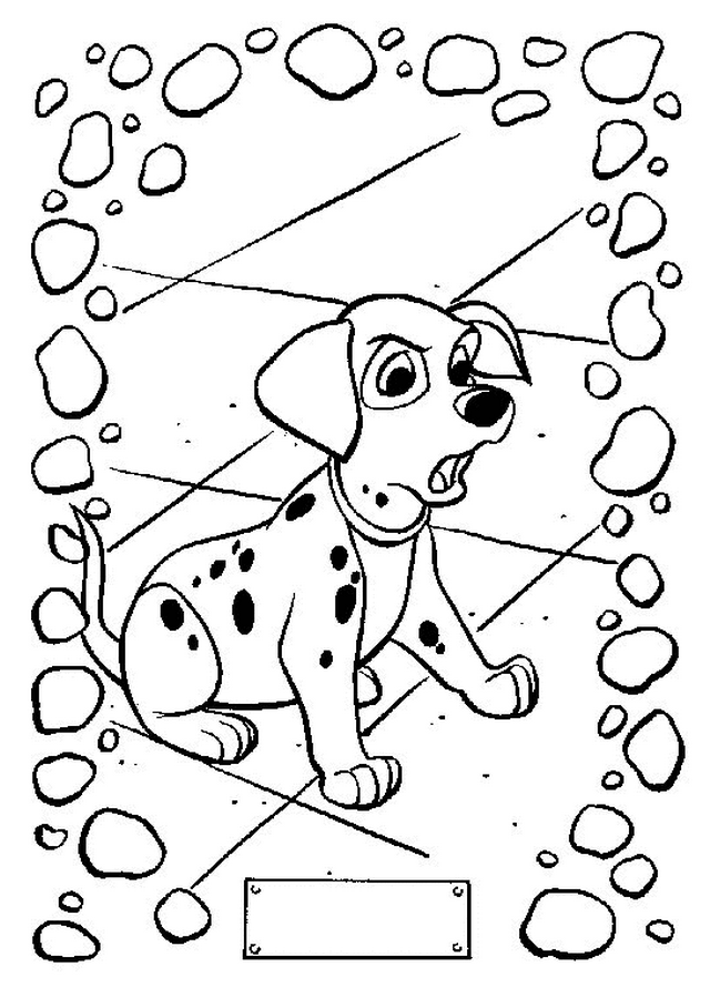 着色页: 101 斑点狗 (动画电影) #129304 - 免费可打印着色页