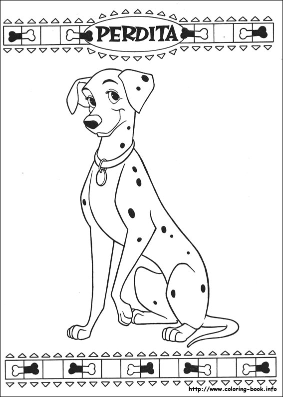 着色页: 101 斑点狗 (动画电影) #129428 - 免费可打印着色页