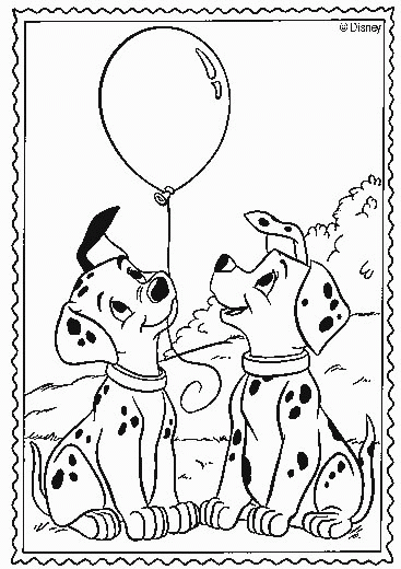 着色页: 101 斑点狗 (动画电影) #129432 - 免费可打印着色页