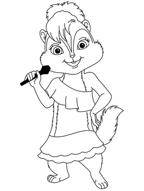 着色页: 艾尔文与花栗鼠 (动画电影) #128452 - 免费可打印着色页