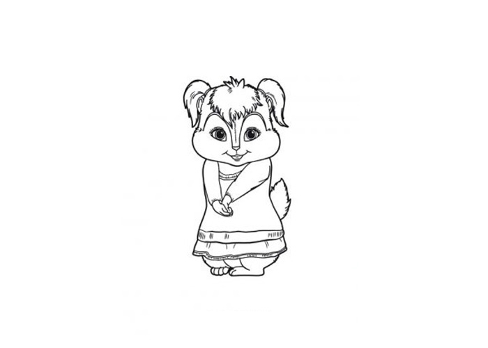 着色页: 艾尔文与花栗鼠 (动画电影) #128453 - 免费可打印着色页