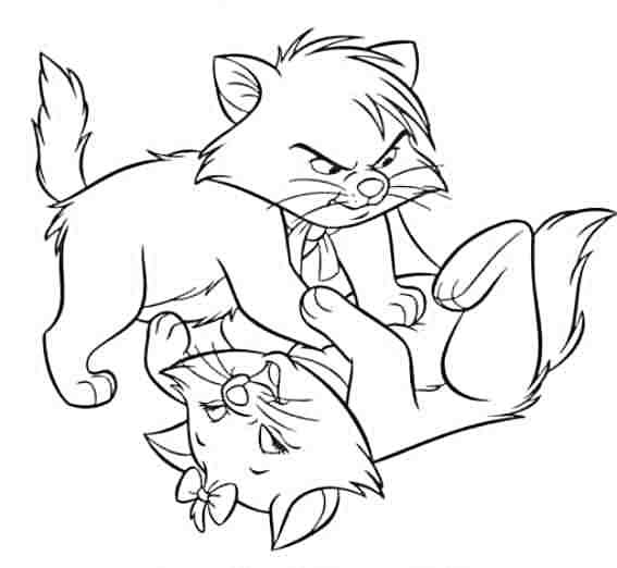 着色页: 贵族猫 (动画电影) #26895 - 免费可打印着色页