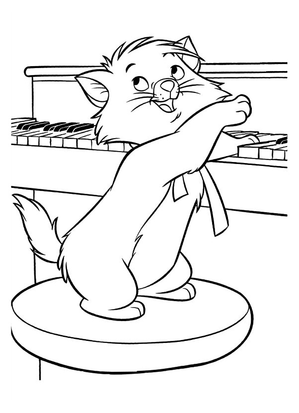 着色页: 贵族猫 (动画电影) #26910 - 免费可打印着色页