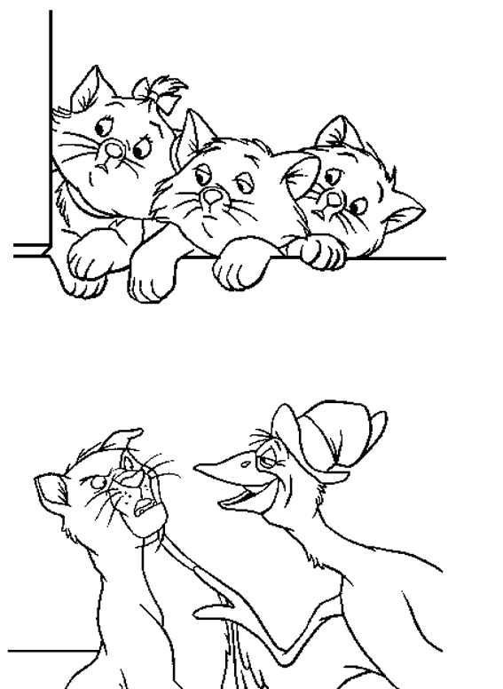 着色页: 贵族猫 (动画电影) #26931 - 免费可打印着色页