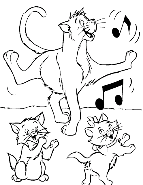 着色页: 贵族猫 (动画电影) #26937 - 免费可打印着色页
