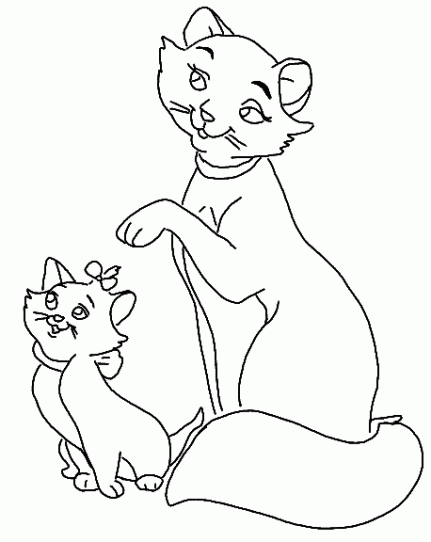着色页: 贵族猫 (动画电影) #26972 - 免费可打印着色页