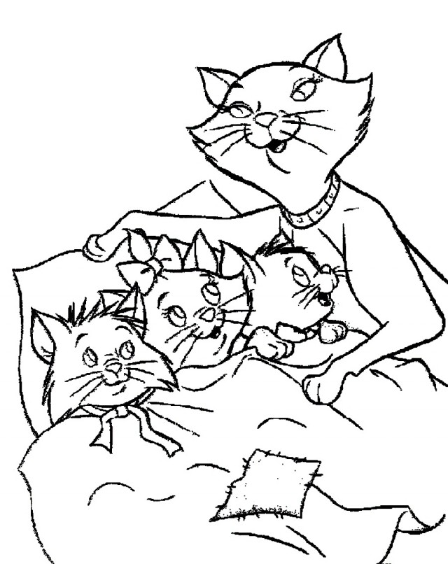 着色页: 贵族猫 (动画电影) #26977 - 免费可打印着色页