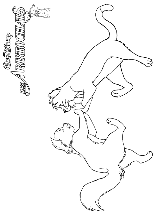 着色页: 贵族猫 (动画电影) #26984 - 免费可打印着色页