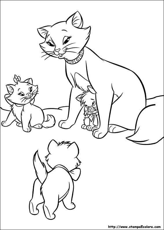 着色页: 贵族猫 (动画电影) #27002 - 免费可打印着色页
