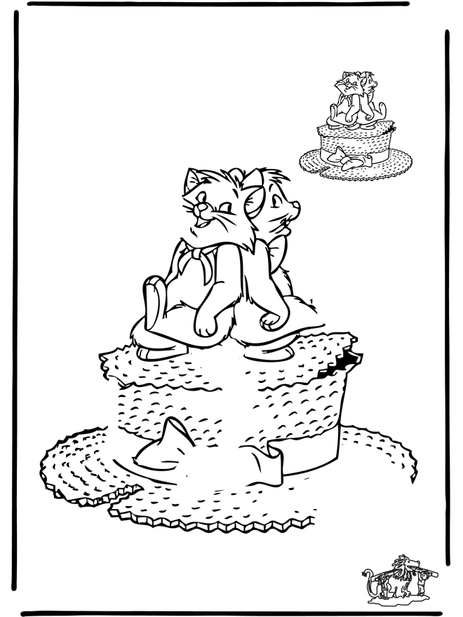 着色页: 贵族猫 (动画电影) #27005 - 免费可打印着色页