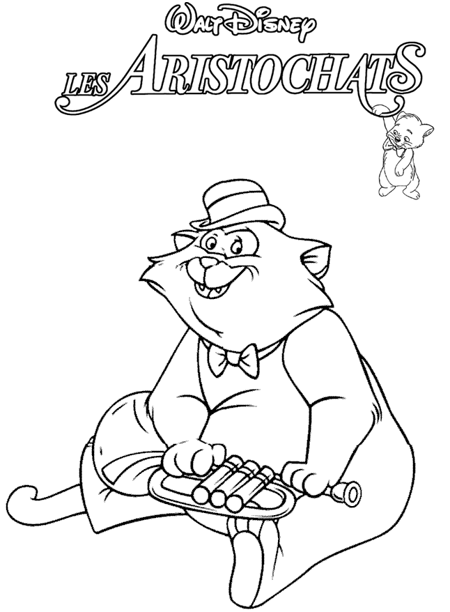 着色页: 贵族猫 (动画电影) #27010 - 免费可打印着色页