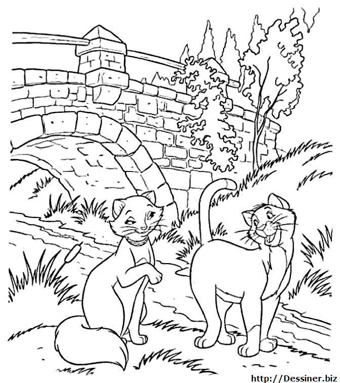 着色页: 贵族猫 (动画电影) #27014 - 免费可打印着色页