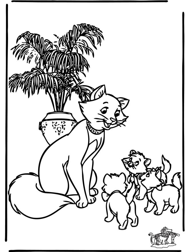 着色页: 贵族猫 (动画电影) #27016 - 免费可打印着色页