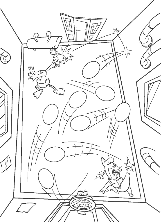 着色页: 小鸡 (动画电影) #73194 - 免费可打印着色页