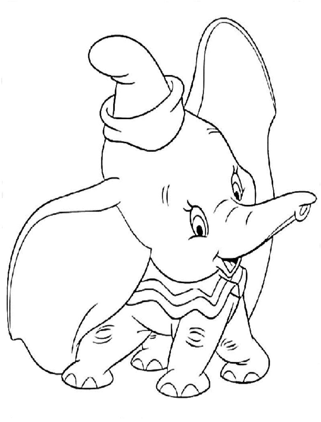 着色页: 小飞象 (动画电影) #170556 - 免费可打印着色页