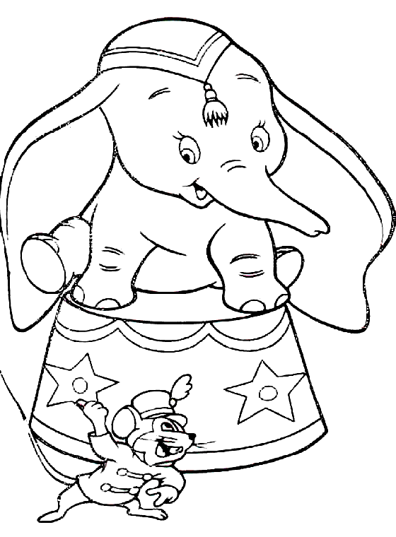 着色页: 小飞象 (动画电影) #170563 - 免费可打印着色页