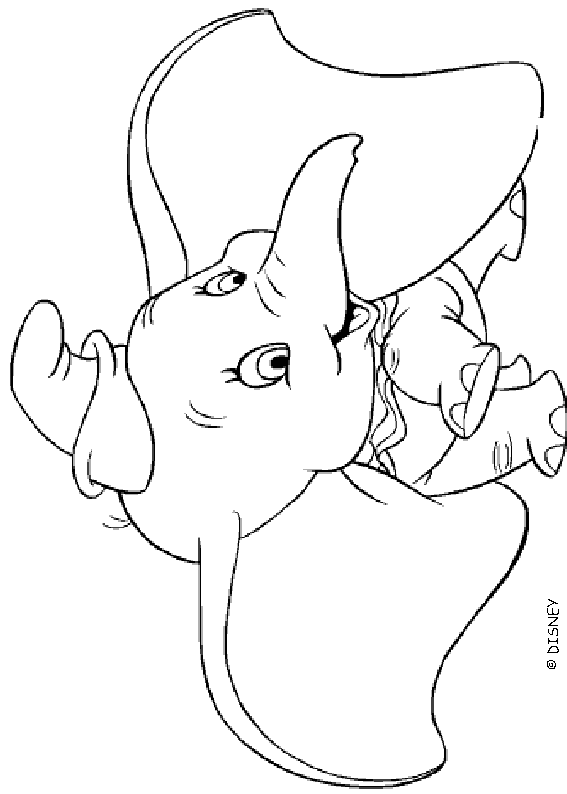 着色页: 小飞象 (动画电影) #170572 - 免费可打印着色页