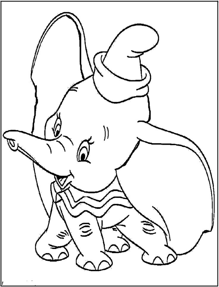 着色页: 小飞象 (动画电影) #170594 - 免费可打印着色页