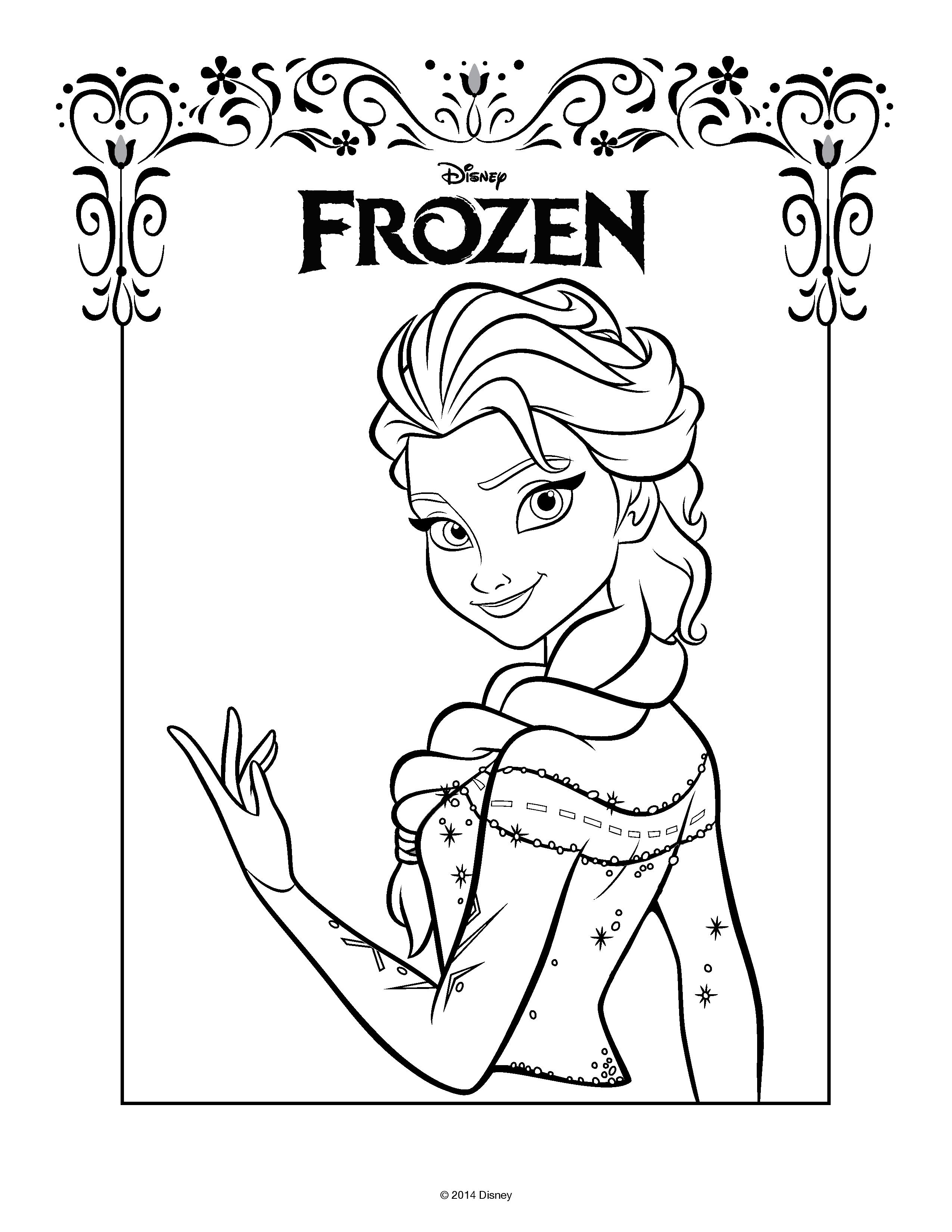 着色页: 冰雪皇后 (动画电影) #71707 - 免费可打印着色页