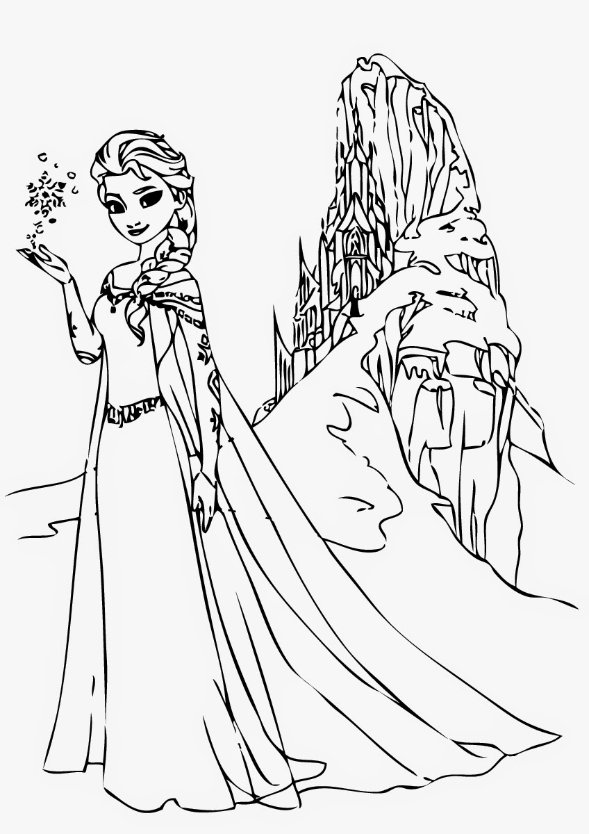 着色页: 冰雪皇后 (动画电影) #71754 - 免费可打印着色页