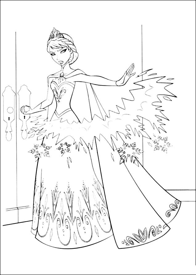 着色页: 冰雪皇后 (动画电影) #71781 - 免费可打印着色页