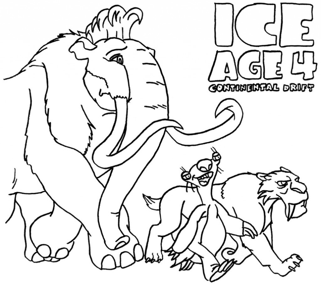 着色页: 冰河世纪 (动画电影) #71544 - 免费可打印着色页