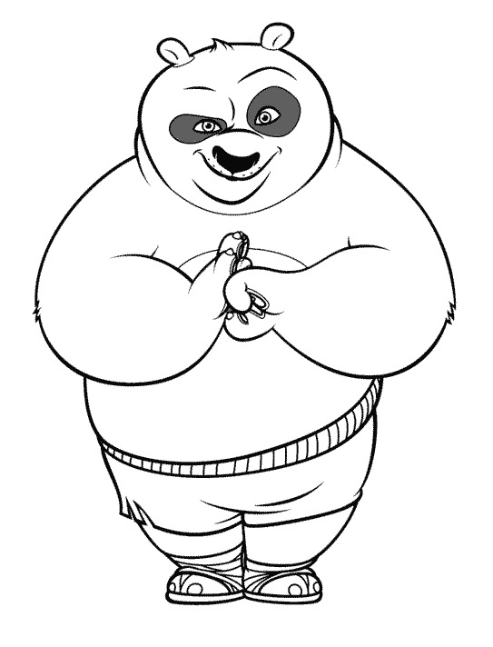 着色页: 功夫熊猫 (动画电影) #73368 - 免费可打印着色页
