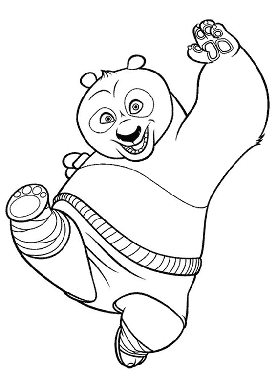 着色页: 功夫熊猫 (动画电影) #73381 - 免费可打印着色页