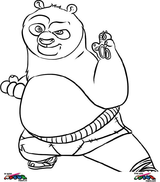 着色页: 功夫熊猫 (动画电影) #73601 - 免费可打印着色页